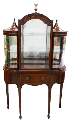 AMERICAN MAHGONY CURIO CABINET BY