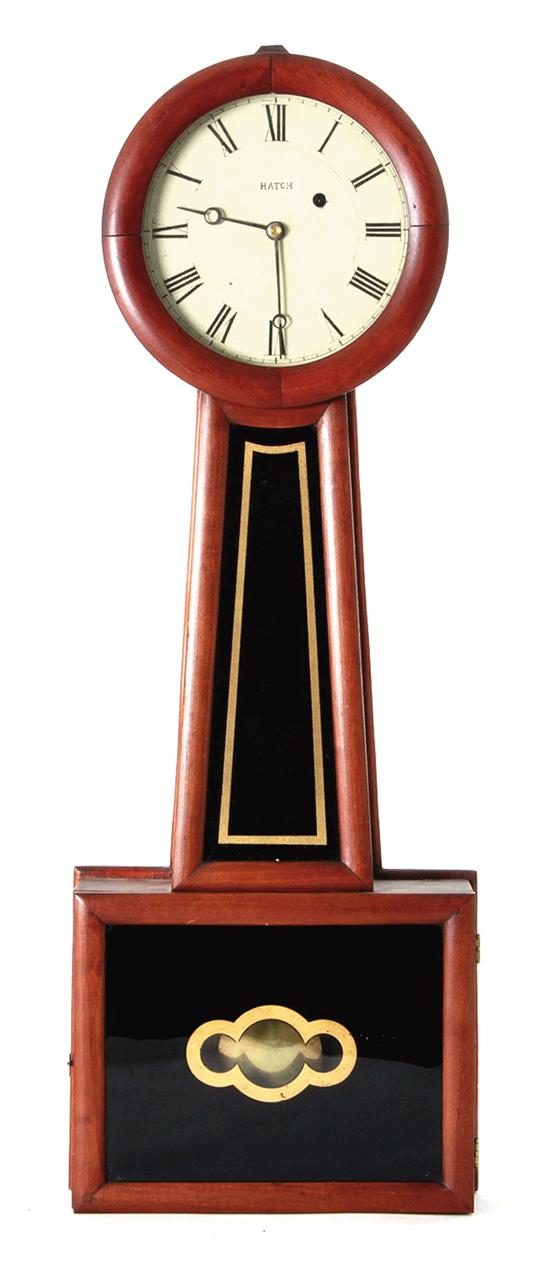 American mahogany banjo clock