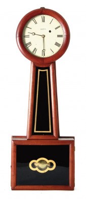 American mahogany banjo clock