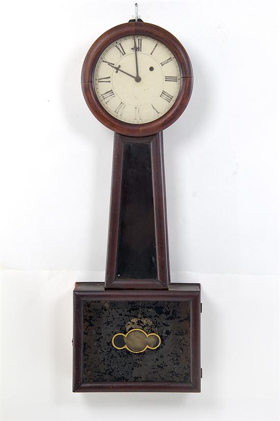American mahogany banjo clock