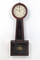 American mahogany banjo clock