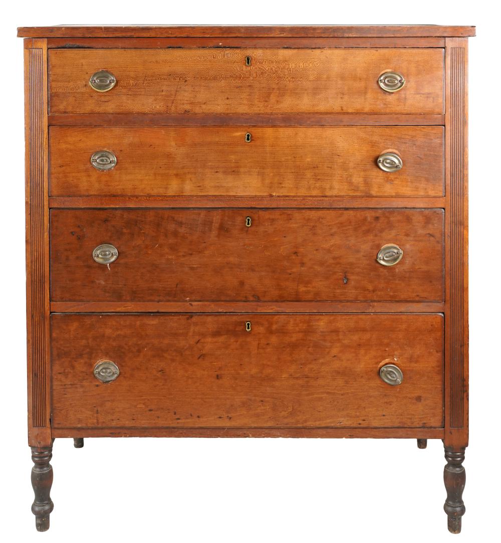 AMERICAN MAHOGANY CHEST OF