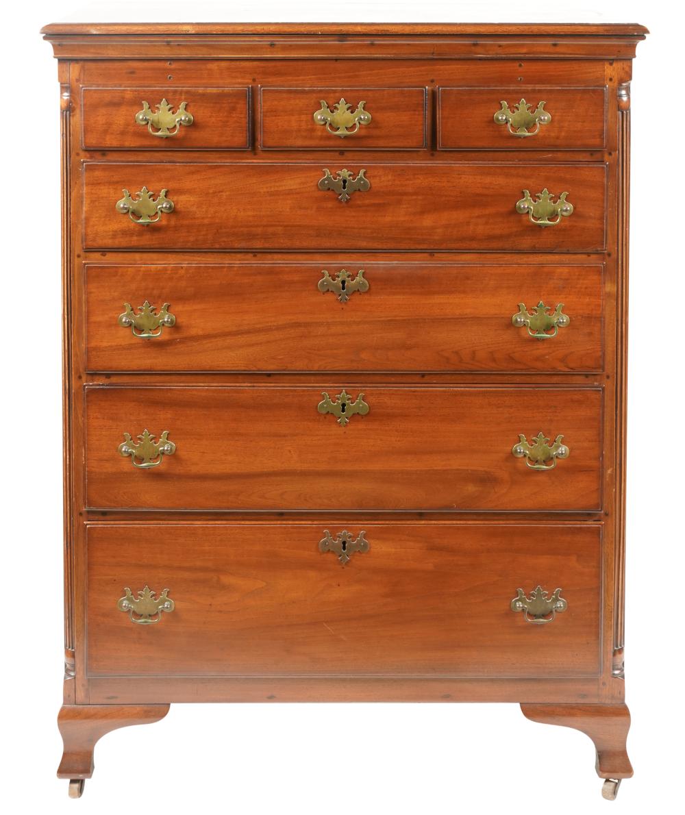 AMERICAN MAHOGANY CHEST OF