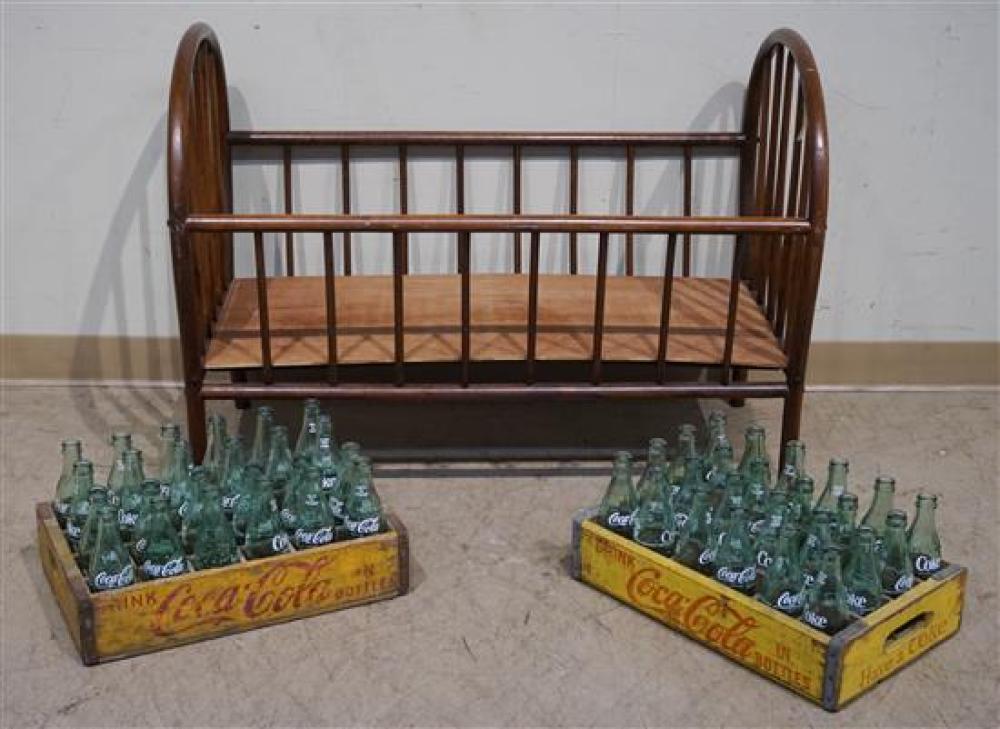 AMERICAN MAHOGANY CRIB AND TWO