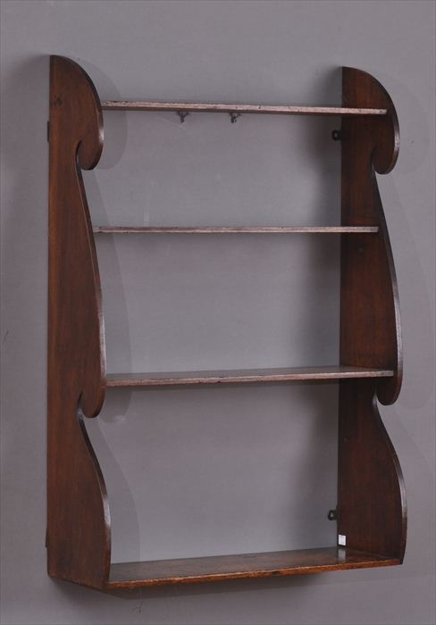 AMERICAN MAHOGANY HANGING SHELF