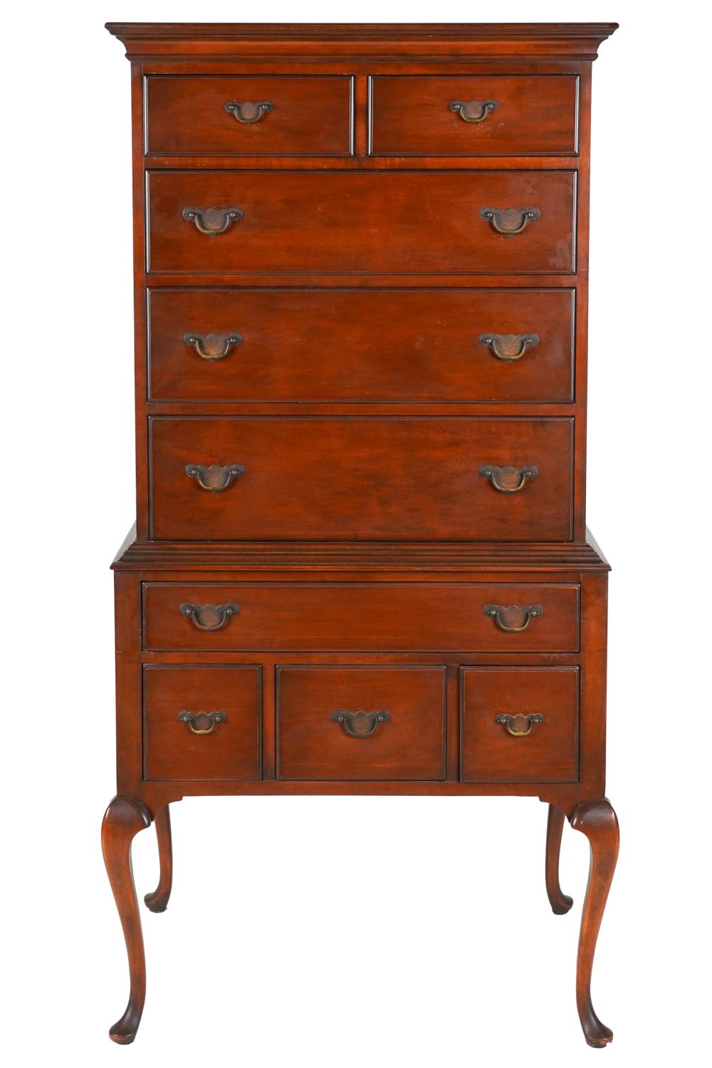 AMERICAN MAHOGANY HIGHBOYlate