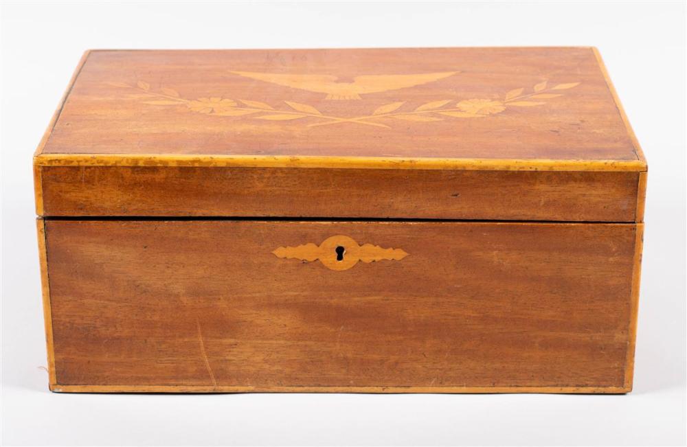 AMERICAN MAHOGANY HINGED BOX WITH