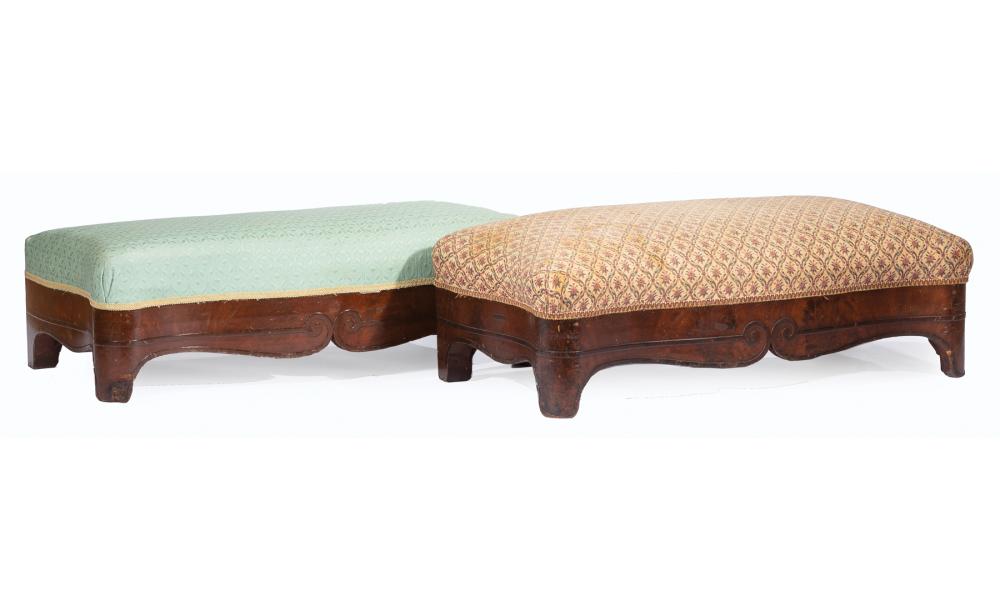 AMERICAN MAHOGANY LOW BENCHESPair