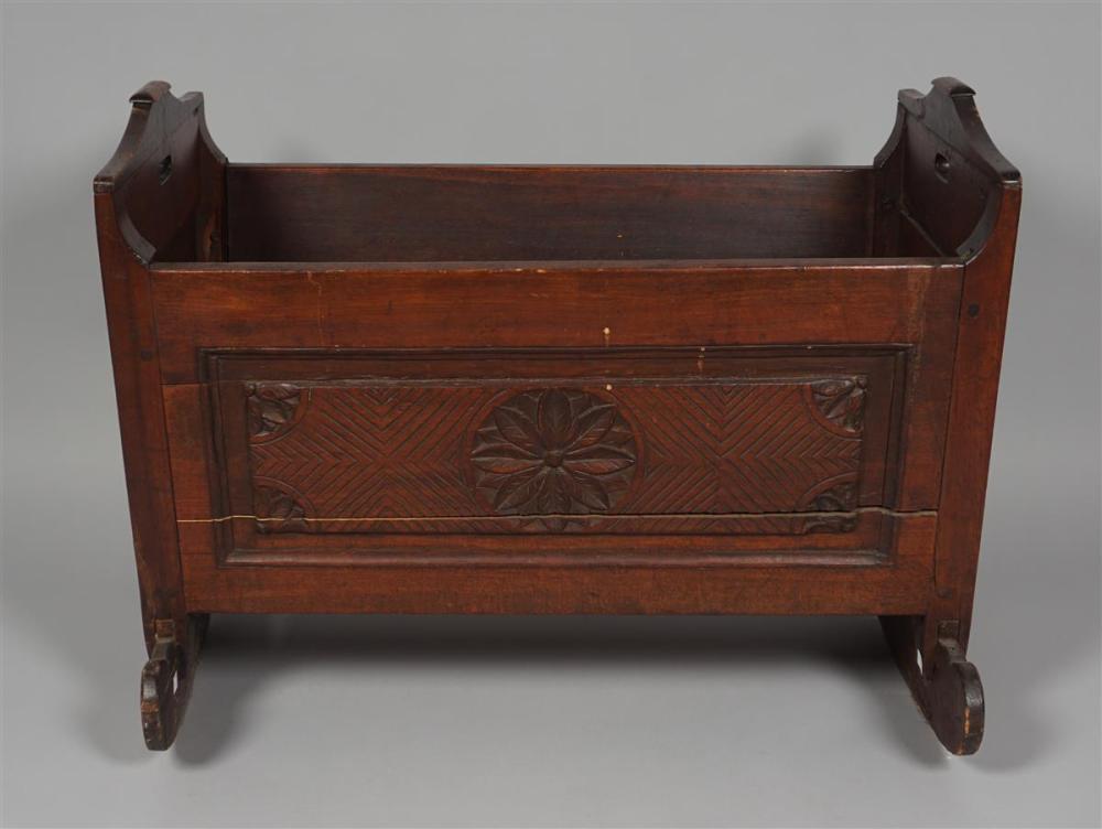 AMERICAN MAHOGANY ROCKING CRADLE,