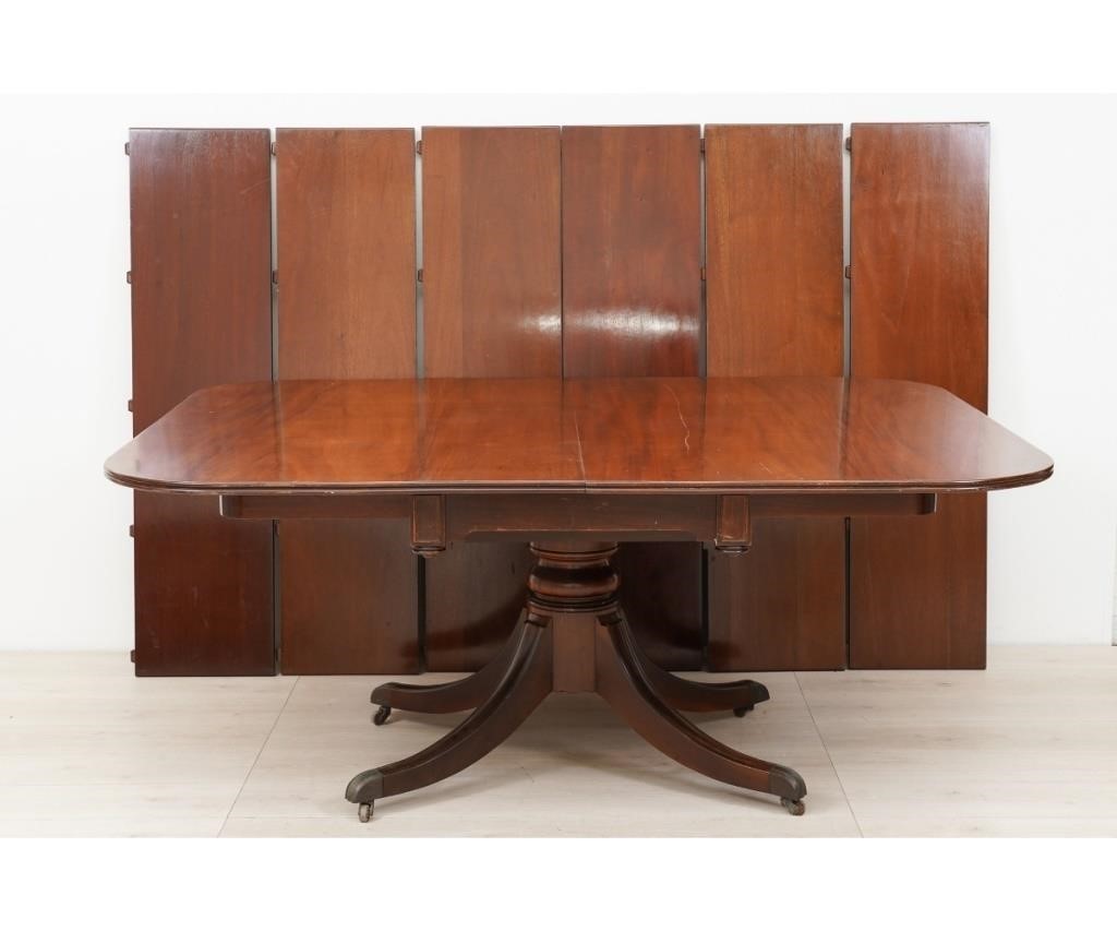American mahogany single pedestal