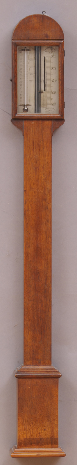 AMERICAN MAHOGANY STICK BAROMETER