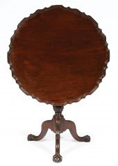 AMERICAN MAHOGANY TILT-TOP TEA