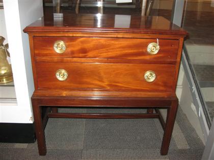American mahogany two drawer chest