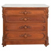 AMERICAN MARBLE TOPPED WALNUT