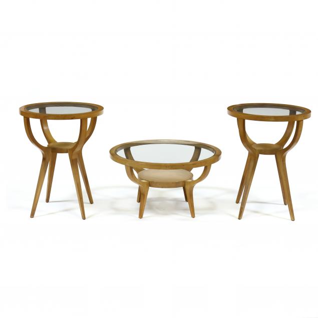 AMERICAN MID-CENTURY GLASS TOP