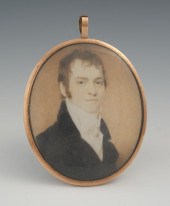 American Miniature Portrait of