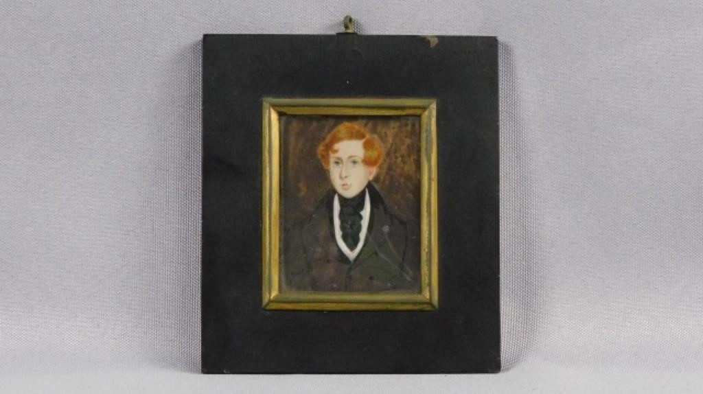 AMERICAN MINIATURE PORTRAIT OF A