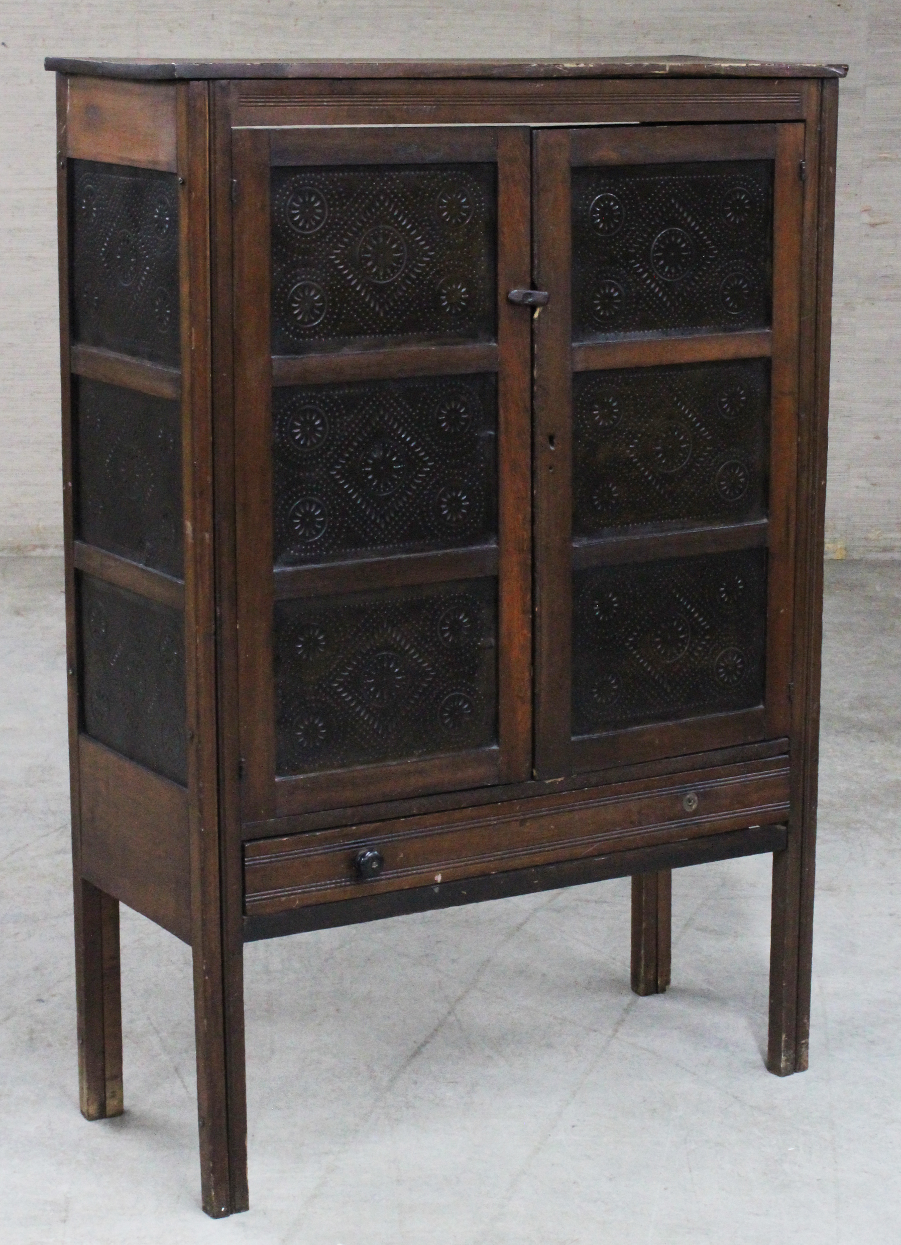AMERICAN MIXED WOOD PIE SAFE