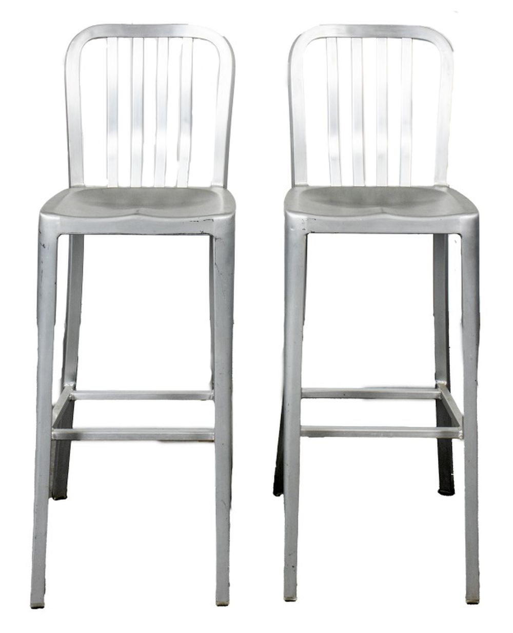 AMERICAN MODERN ALUMINUM BARSTOOLS,