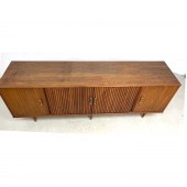 American Modern Walnut Credenz
