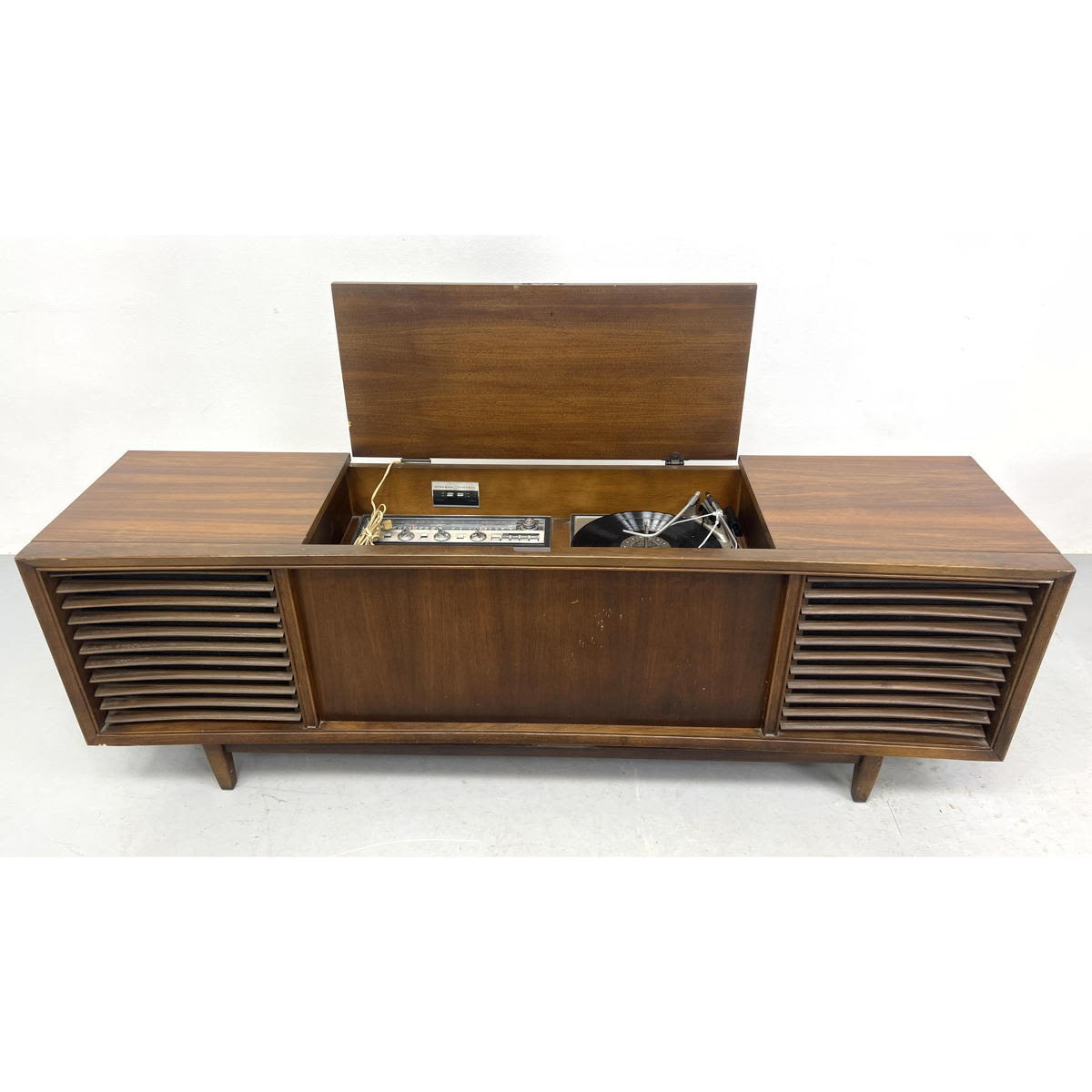 American Modern Walnut Credenza