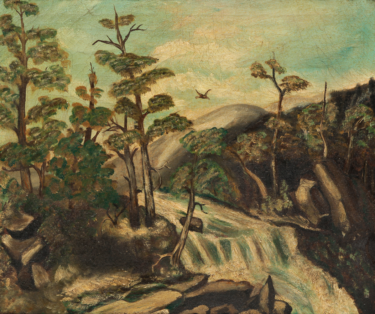 AMERICAN NAIVE LANDSCAPE. Second