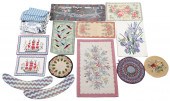 American needlepoint, fabrics,
