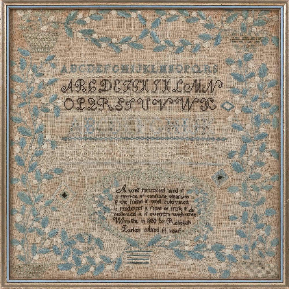AMERICAN NEEDLEWORK SAMPLER DATED