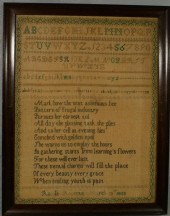 American needlework sampler, R