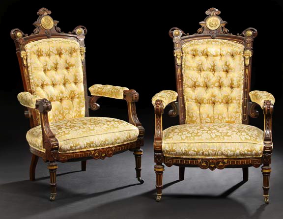 American Neo-Grecque Gilt-Incised