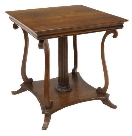 AMERICAN NEOCLASSICAL OAK LAMP