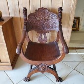 AMERICAN OAK CARVED NORTHWIND