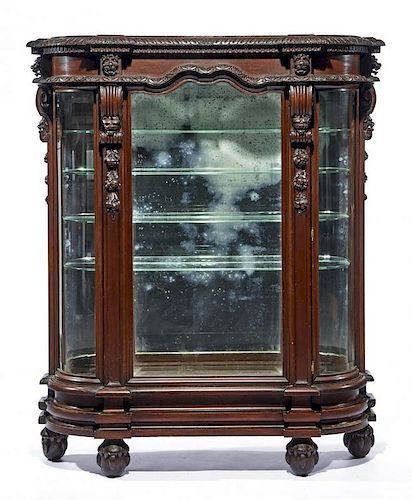 AMERICAN OAK CHINA CABINET,