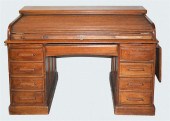 AMERICAN OAK DOUBLE PEDESTAL R