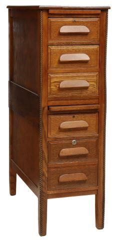 AMERICAN OAK FIVE-DRAWER FILE