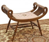 AMERICAN OAK & FLORAL UPHOLSTE