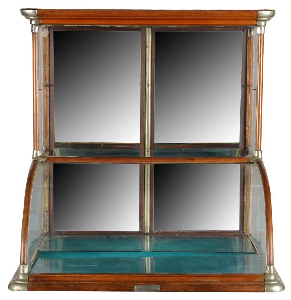 AMERICAN OAK & GLASS TABLE TOP