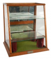 AMERICAN OAK & GLASS TABLETOP