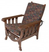AMERICAN OAK MORRIS STYLE RECL