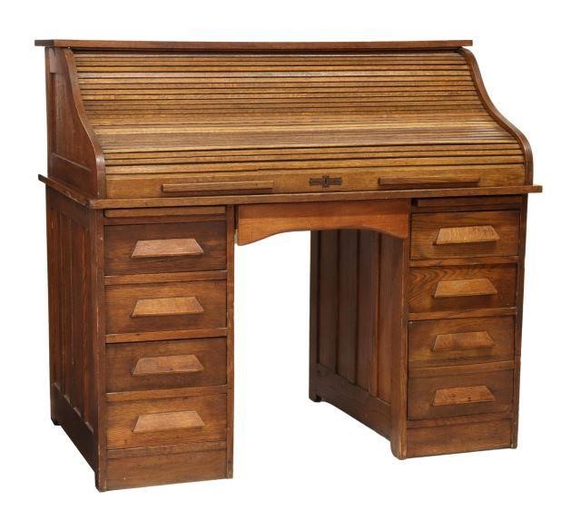 AMERICAN OAK ROLL TOP DOUBLE