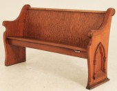 AMERICAN OAK SCROLL ARM CHURCH