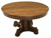 AMERICAN OAK SPLIT PEDESTAL DO