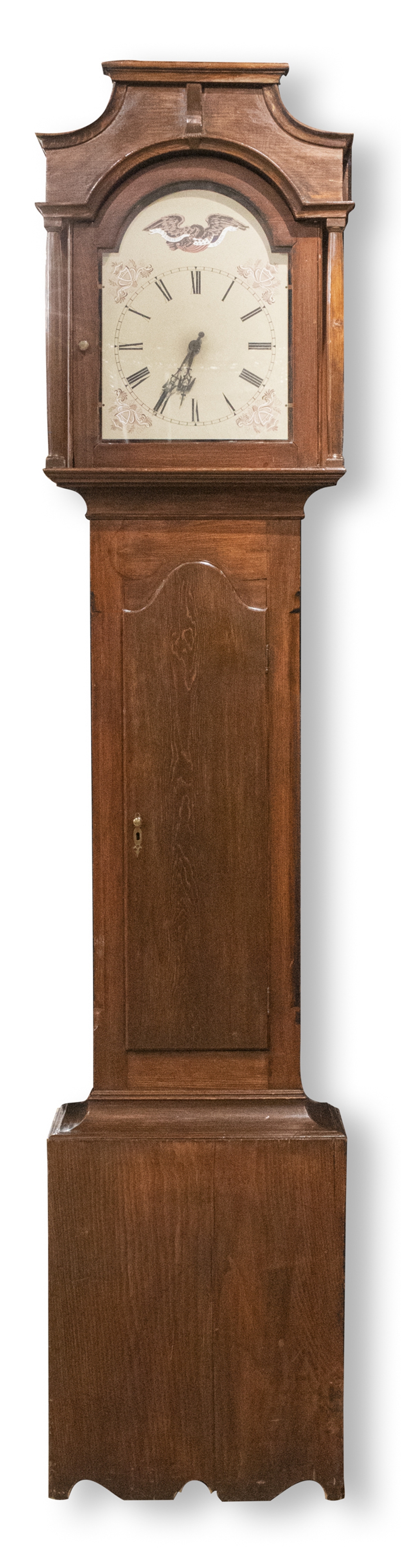 AMERICAN OAK TALL CASE CLOCK