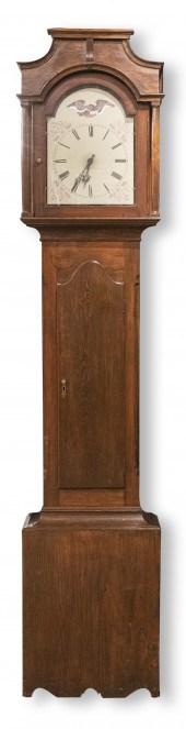 AMERICAN OAK TALL CASE CLOCK A