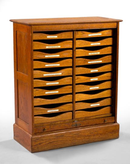 American Oak Tambour-Doored