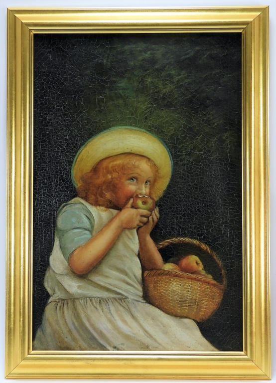 AMERICAN O/C PORTRAIT PAINTING OF A