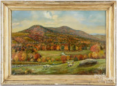 AMERICAN OIL ON CANVAS BUCOLIC