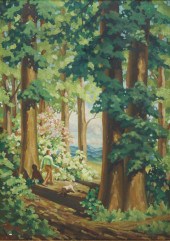 AMERICAN OIL ON CANVAS BY VAN