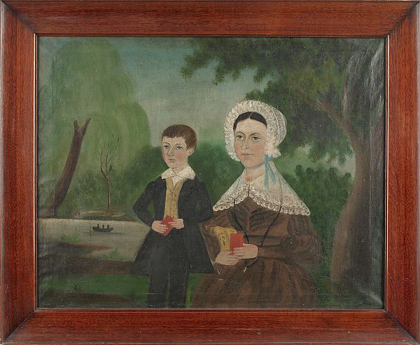 American oil on canvas folk