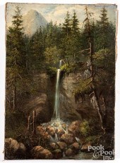 AMERICAN OIL ON CANVAS LANDSCA
